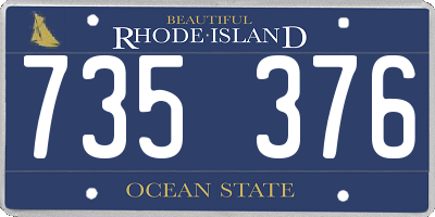 RI license plate 735376