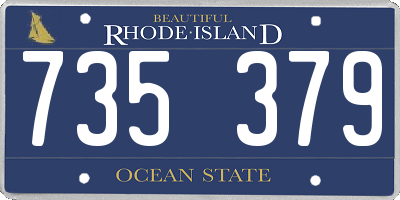 RI license plate 735379