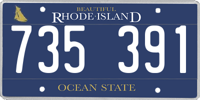 RI license plate 735391