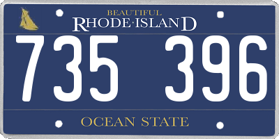 RI license plate 735396