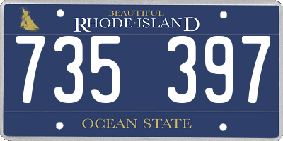 RI license plate 735397