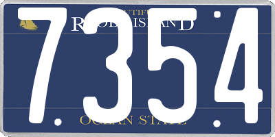 RI license plate 7354