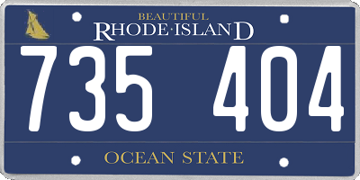 RI license plate 735404