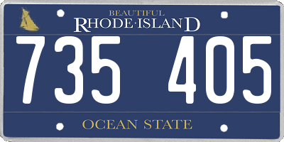 RI license plate 735405