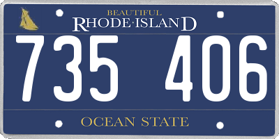 RI license plate 735406