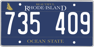 RI license plate 735409