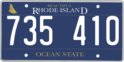 RI license plate 735410