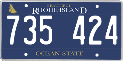 RI license plate 735424