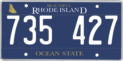 RI license plate 735427