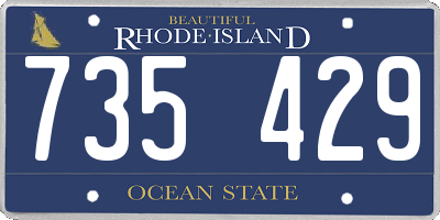 RI license plate 735429