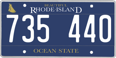 RI license plate 735440