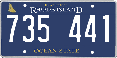 RI license plate 735441