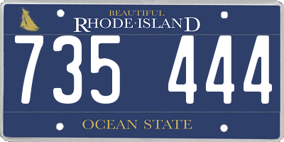 RI license plate 735444