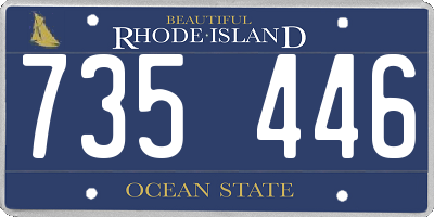 RI license plate 735446