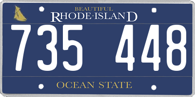 RI license plate 735448