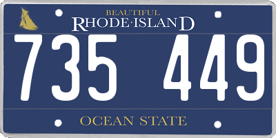 RI license plate 735449