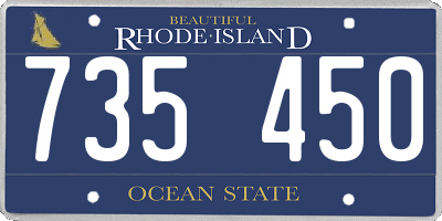 RI license plate 735450
