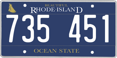 RI license plate 735451