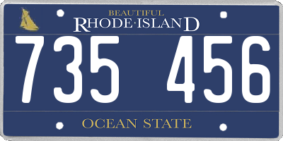 RI license plate 735456