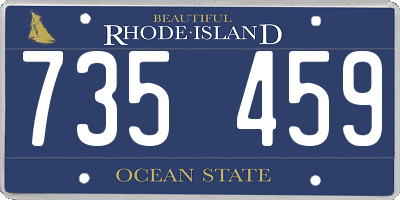 RI license plate 735459