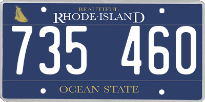RI license plate 735460