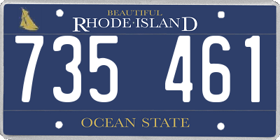 RI license plate 735461
