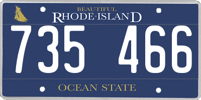 RI license plate 735466