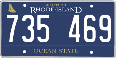 RI license plate 735469
