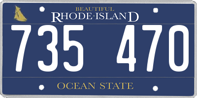 RI license plate 735470