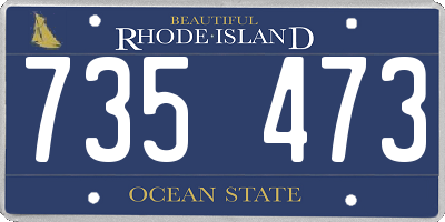 RI license plate 735473
