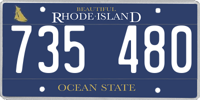 RI license plate 735480
