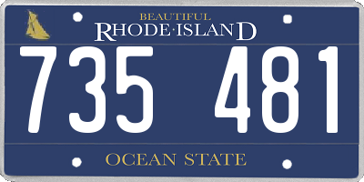 RI license plate 735481