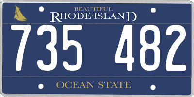RI license plate 735482