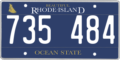 RI license plate 735484