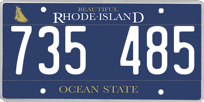 RI license plate 735485