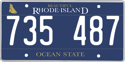 RI license plate 735487