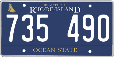 RI license plate 735490