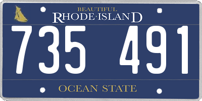 RI license plate 735491