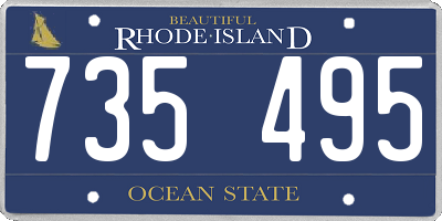RI license plate 735495