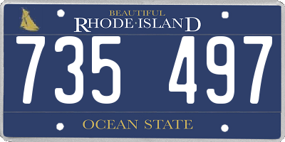 RI license plate 735497