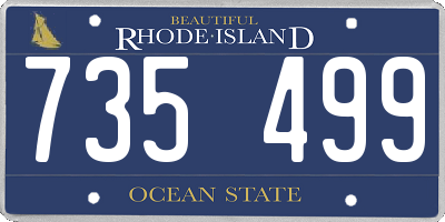 RI license plate 735499