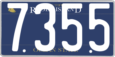 RI license plate 7355
