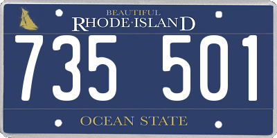 RI license plate 735501