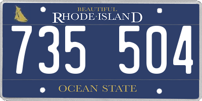RI license plate 735504