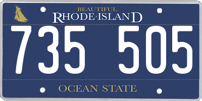 RI license plate 735505