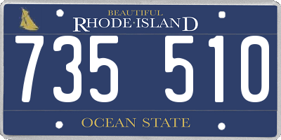 RI license plate 735510