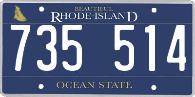 RI license plate 735514