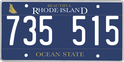 RI license plate 735515