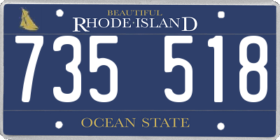 RI license plate 735518