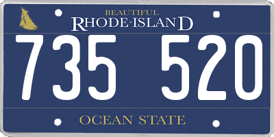 RI license plate 735520